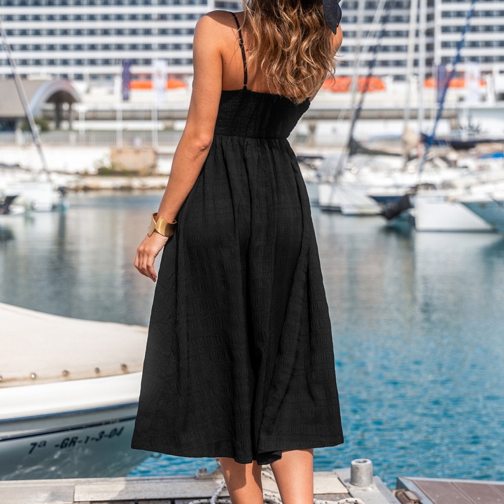 Cupshe Eclipse Black Maxi Dress - Picture 2 of 7